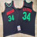 Houston Rockets #34 Hakeem Olajuwon black throwback nab jerseys-LT