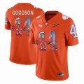 Custom Clemson Tigers #44 B.J. Goodson orange fashion college football jersey