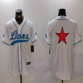 Nike Detroit Lions blank white baseball jerseys Joint name-BD 03