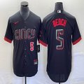 Nike Cincinnati Reds #5 Bench black majestic baseball jerseys -BD 02