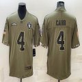 Nike Oakland Raiders #4 Derek Carr Salute to Service Retired Limited Jersey-BD