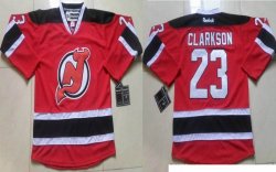 New Jersey Devils #23 David Clarkson Red Black Jerseys