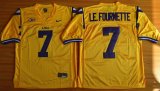 2015 LSU Tigers Leonard Fournette 7 NCAA Football Jersey - Gold