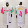 Nike San Diego Padres #4 Luis Arraez white green red Flexbase Authentic Collection Jersey-BD 01