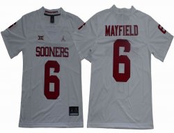 Oklahoma Sooners #6 Baker Mayfield white New College Football Jersey