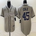 Nike New York Yankees #45 Gerrit Cole gray majestic baseball Jersey Joint name 01