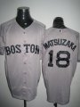 Mlb Boston Red Sox 18# Daisuke Matsuzaka gray jersey