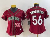 Youth 2023 World Cup Mexico #56 Randy Arozarena red majestic baseball jerseys 02