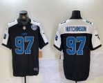 Nike Detroit Lions #97 Aidan Hutchinson white black Vapor F.U.S.E. Limited Jersey -BD