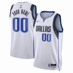 Customized Dallas Mavericks white basketball jerseys