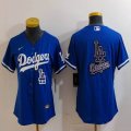 Youth Nike Los Angeles Dodgers blue fashion MLB baseball Jersey-Joint name-BD 05