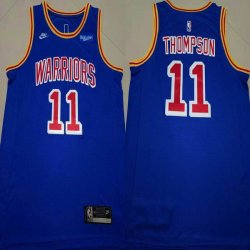 Nike Golden State Warriors #11 Klay Thompson blue nba basketball jersey -XD