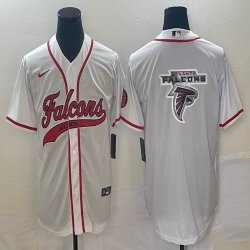 Nike Atlanta Falcons blank white NFL and MLB Baseball jerseys Joint name-BD 01