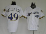 Milwaukee Brewers 49 Yovani Gallardo white MLB Jerseys