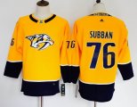 Youth Adidas Nashville Predators #76 P.K. Subban Yellow Ice Hockey