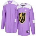 Custom Vegas Golden Knights NHL Authentic Purple Fights Cancer Practice jersey