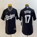 Youth Los Angeles Dodgers #17 Shohei Ohtani Nike black majestic baseball Jersey 03