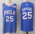 Nike Philadelphia 76ers #25 Ben Simmons blue nba basketbal Jersey