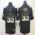 Nike Pittsburgh Steelers #55 Devin Bush black Color Rush Limited Jersey Fireworks version