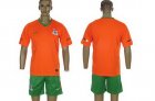 2012-2013 Zambia national team orange green jerseys home