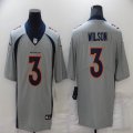 Denver Broncos #3 Russell Wilson Gray Color Rush Limited Jersey -BD