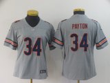 Women Nike Chicago Bears #34 Walter Payton gray Color Rush Limited Jerseys Inverted version