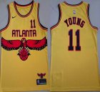 Atlanta Hawks #11 Trae Young yellow nike nba basketball Jersey-S8