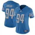 Women Detroit Lions #94 Ziggy Ansah Nike blue Color Rush Limited Jersey(1)