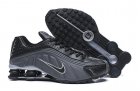 Men Nike Shox R4 black gray shoes