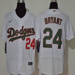 Nike Los Angeles Dodgers #24 Kobe Bryant white Fashion Flexbase Authentic Collection Jersey-WL