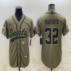 Nike New Orleans Saints #32 Tyrann Mathieu Salute To Service Limited Jersey Joint name-BD