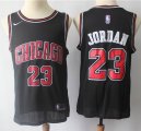 Chicago Bulls #23 Michael Jordan black nba jerseys-S8