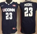 Uconn Huskies #23 Moore blue ncaa basketball jersey