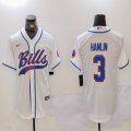 Nike Buffalo Bills #3 Damar Hamlin white nike baseball jerseys Joint name-BD