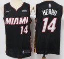 Nike Miami Heat #14 Tyler Herro black nba basketball jersey- S8