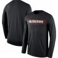 Men's San Francisco 49ers Nike Black Sideline Seismic Legend Long Sleeve T-Shirt