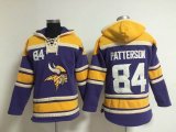 Nike Minnesota Vikings #84 Cordarrelle Patterson purple yellow nfl Hooded Sweatshirt