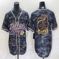 Nike Los Angeless Lakers #24 Kobe Bryant gray camo baseball jerseys Joint name MAMBA-BD 01