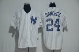 2017 New York Yankees #24 Gary Sanchez white mlb baseball jersey