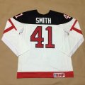 Olympic CA. #41 Mike Smith 100th Anniversary Stitched white NHL Jersey