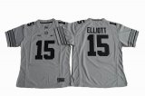 Women Ohio State Buckeyes Ezekiel Elliott 15 College Football Jersey - Gridion Grey II