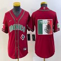 Youth 2023 World Cup Mexico blank red majestic baseball jerseys 01