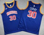 Youth Golden State Warriors #30 Stephen Curry blue nba jersey-XD