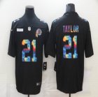 Nike Washington Redskins #21 Sean Taylor black Color Rush Limited Jersey Rainbow version-BD