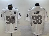 Las Vegas Raiders 98# Maxx Crosby white Nike Vapor F.U.S.E. Limited Jersey 01