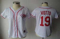 Cincinnati Reds 19 votto White women jerseys