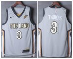 Nike Cleveland Cavaliers #3 Isaiah Thomas gray nba basketball jerseys-XD