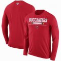 Men's Tampa Bay Buccaneers Nike Red Sideline Legend Staff Performance Long Sleeve T-Shirt