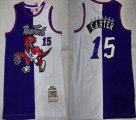 Toronto Raptors #15 Vince Carter Purple white splits throwback NBA basketball Jersey-XD