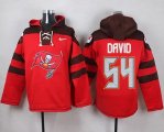 Custom Tampa Bay Buccaneers #54 David red nike nfl Hooded Sweatshirt